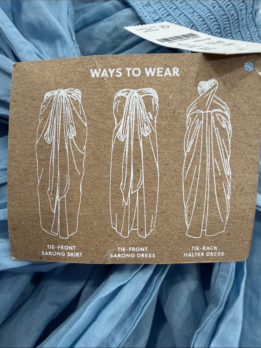 J. Crew Pale Blue Beach Sarong - Picture 16 of 16
